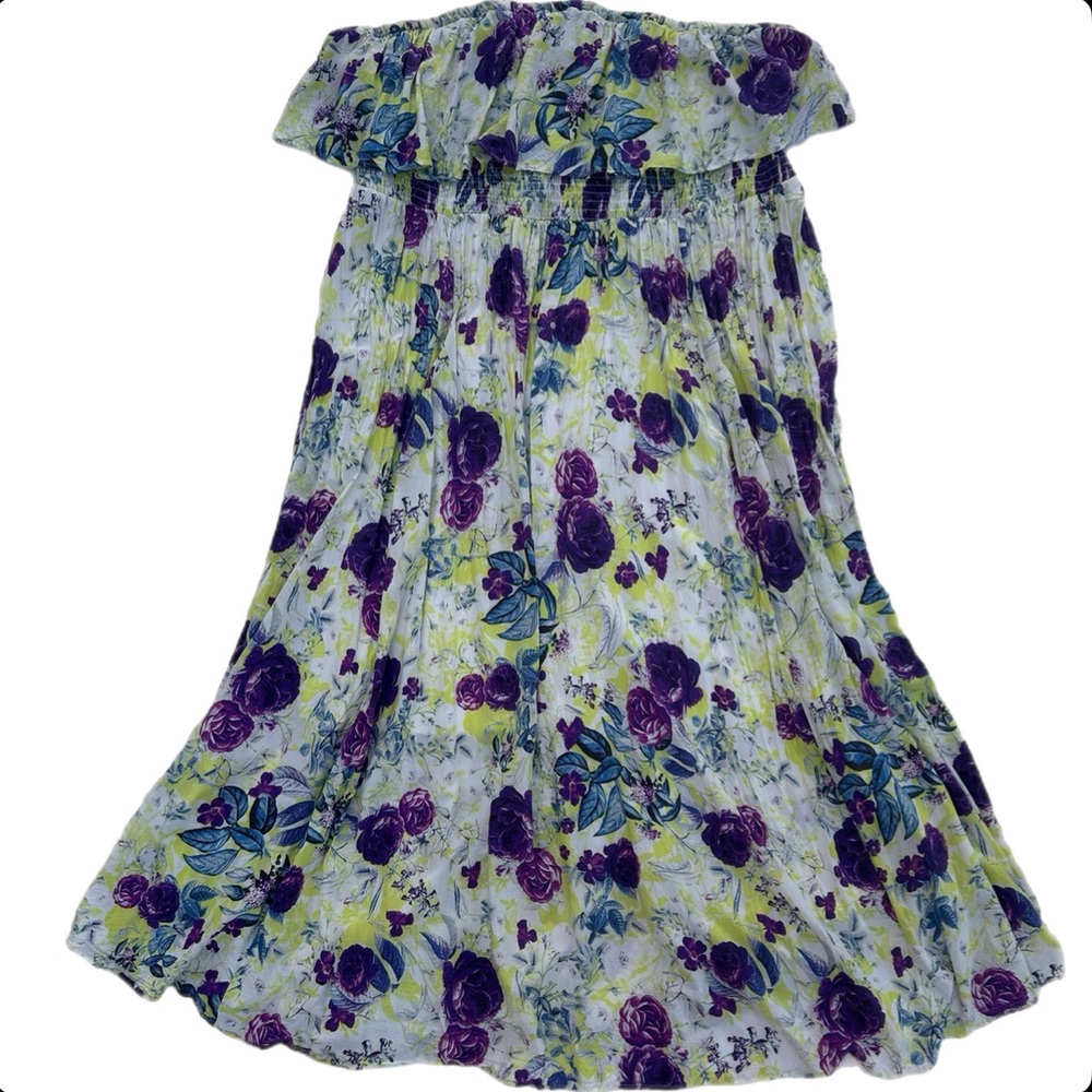 Torrid maxi challis strapless dress